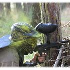 Full Face lors d'un paintball en bois