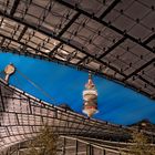 Full Moon And Moving Clouds Behind The Roof 1