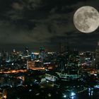 Full moon over Bangkok