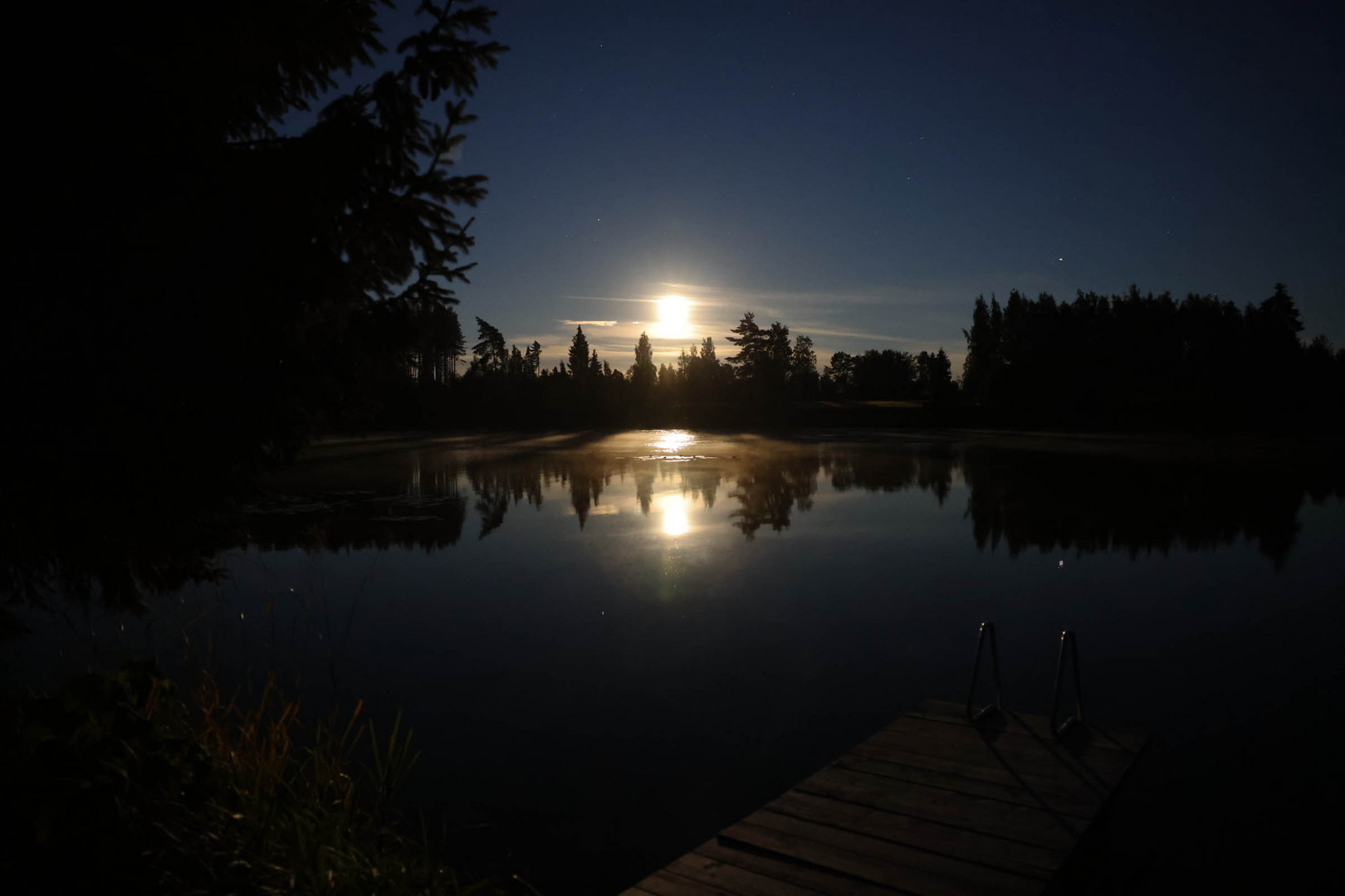 Full moon over Lempäälä Finland