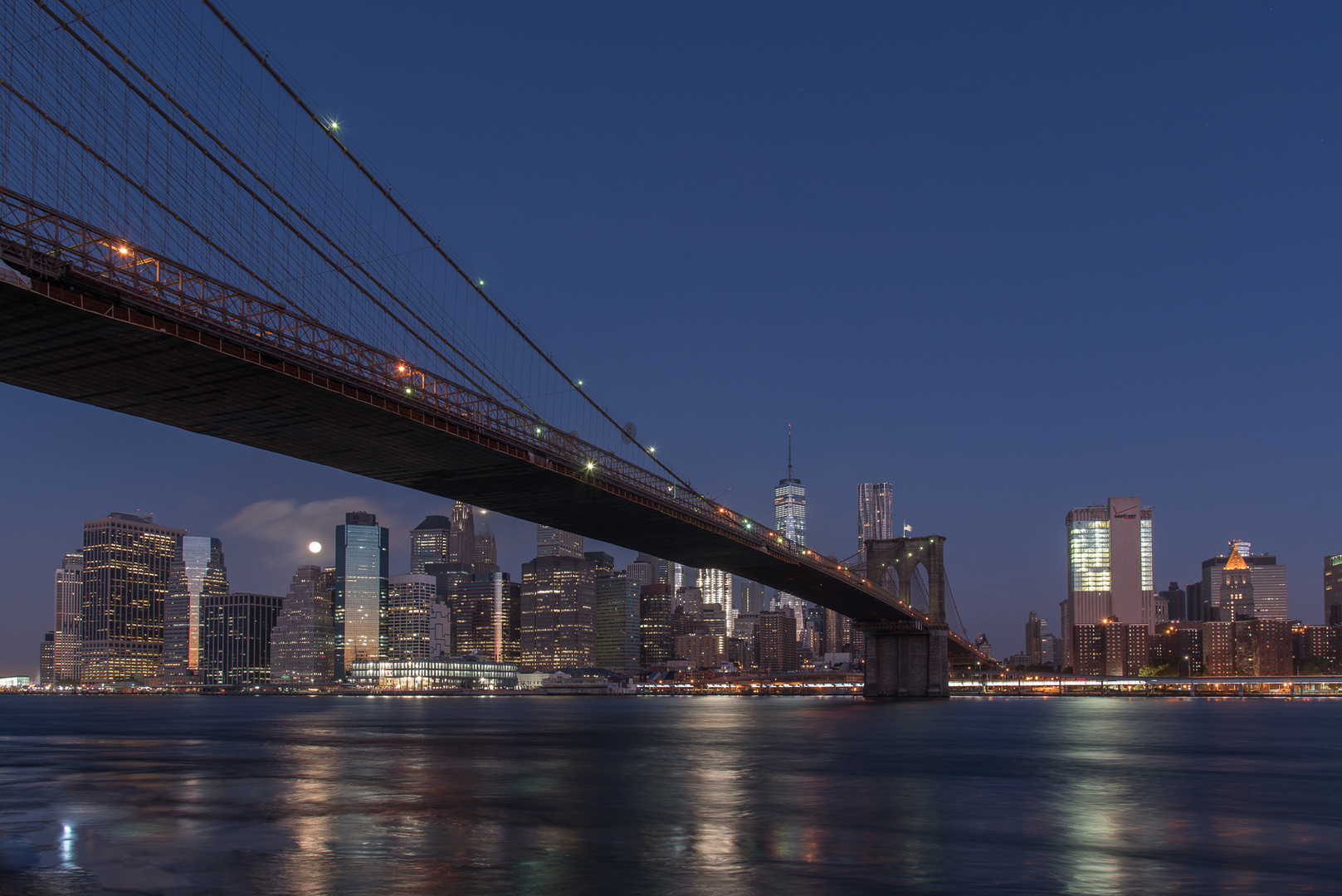 full moon over Manhattan