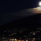 full moon over Megeve