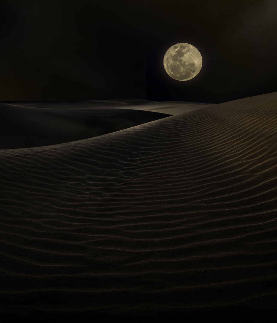 Full Moon over the Namib Desert