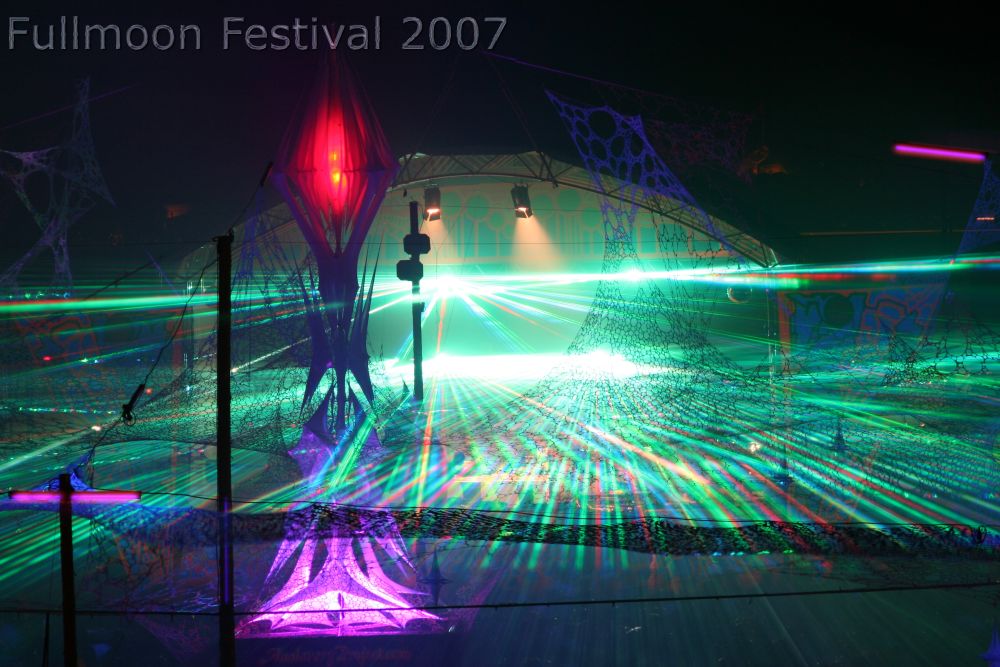 Fullmoon Festival 2007 StripeArt mit Laser