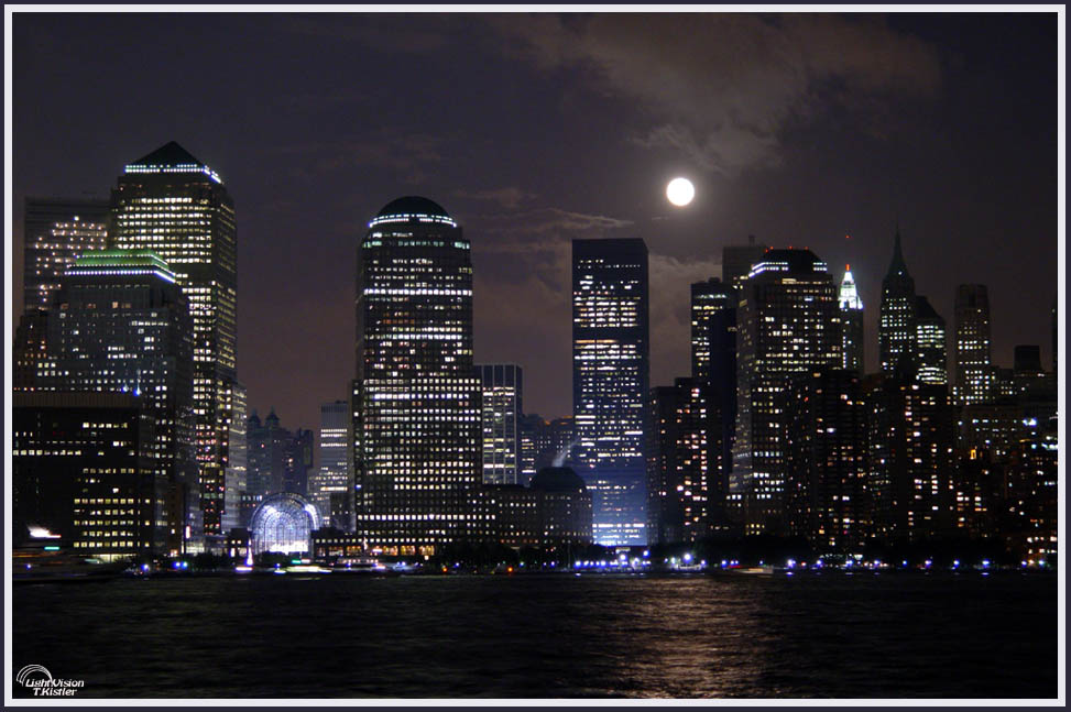 Fullmoon night over Manhattan