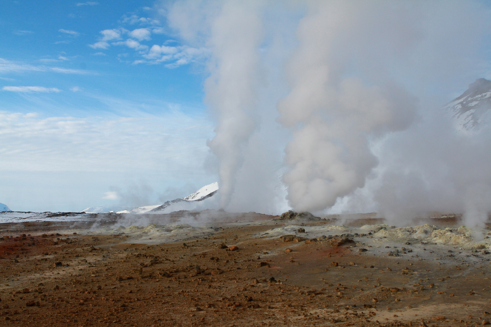 Fumarolen und Solfatare am Námaskarð, Island