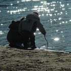 Funkel Perlen auf dem See