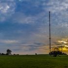 Funkturm im Sonnenuntergang