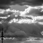 Funkturm im Windsturm