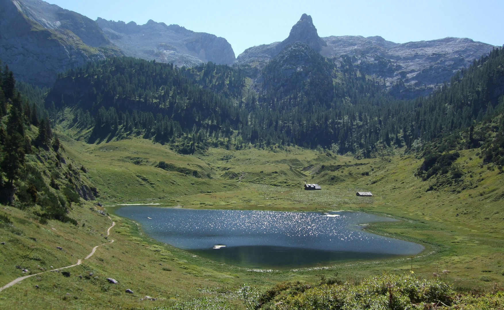 Funtensee im Sommer (regelmäßig kältester Ort Deutschlands)