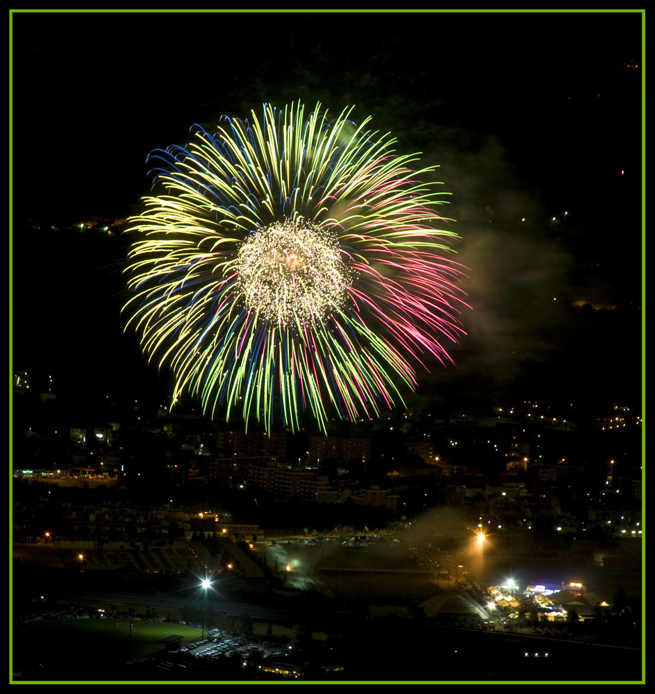 Fuochi su Aosta