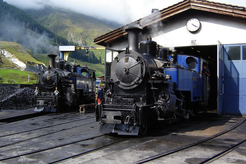 Furka pass railway. Switzerland