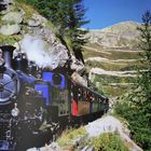 Furkapass-- schönster Teil der Glacier Bahnstrecke !