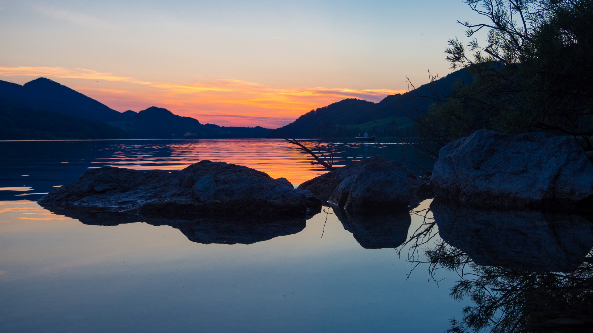 Fuschlsee im Abendrot