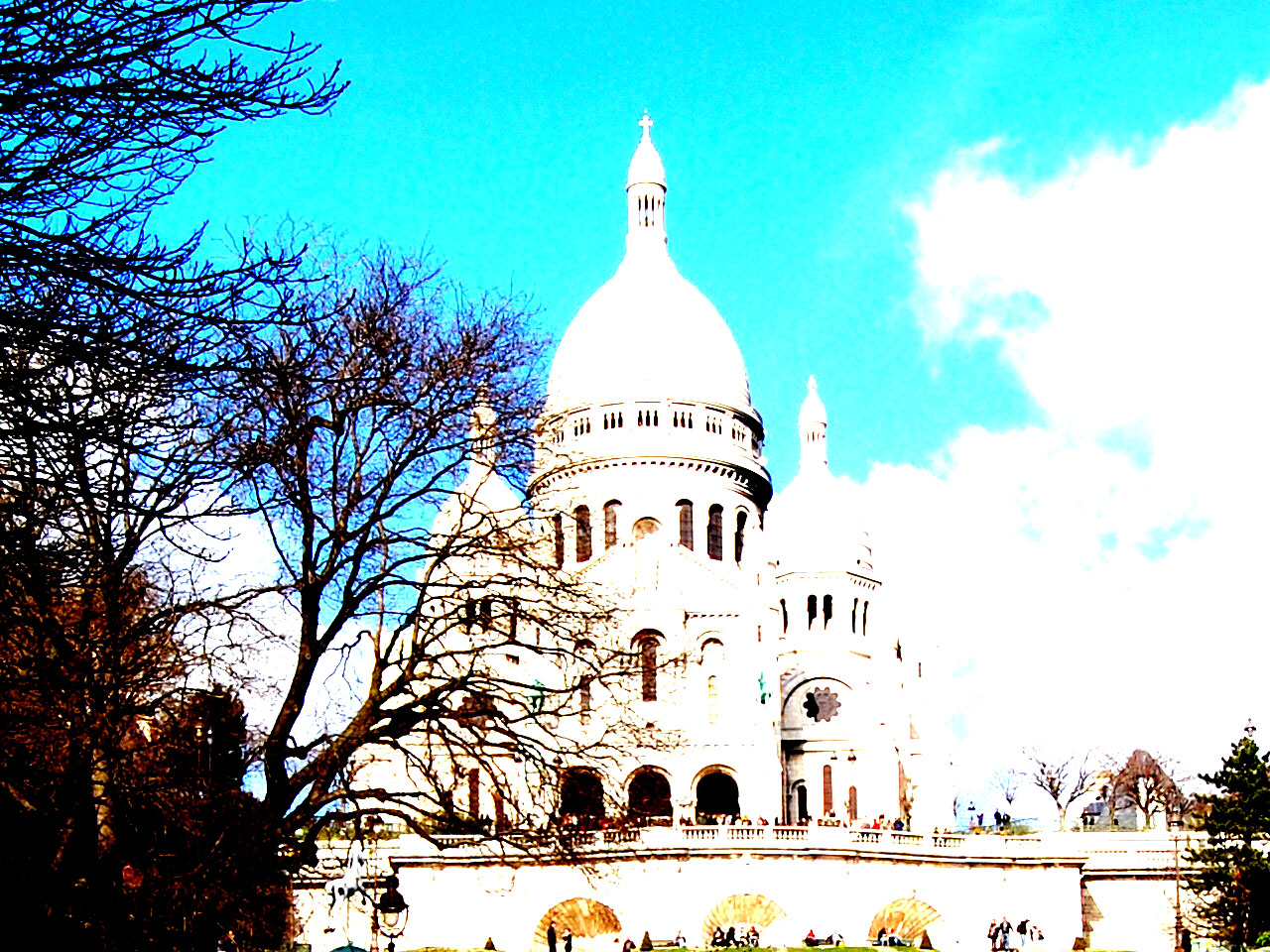 Fusionandose con el cielo de Paris