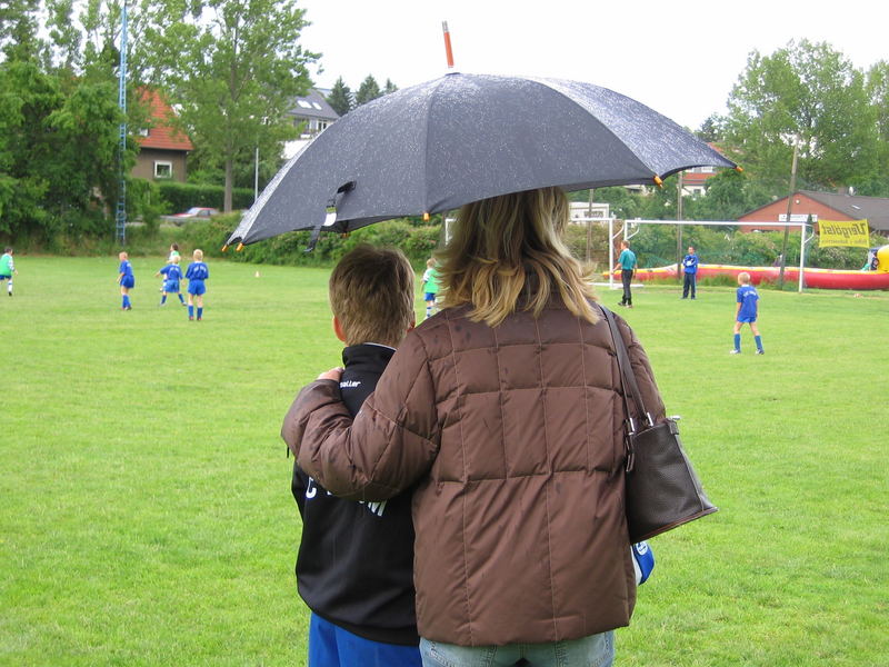 Fußball bei Regen