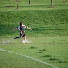 Fussball nach dem Regen