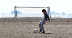 Fussball zwischen Eisbergen