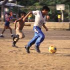 Fußballspiel in Shaime (Ecuador)