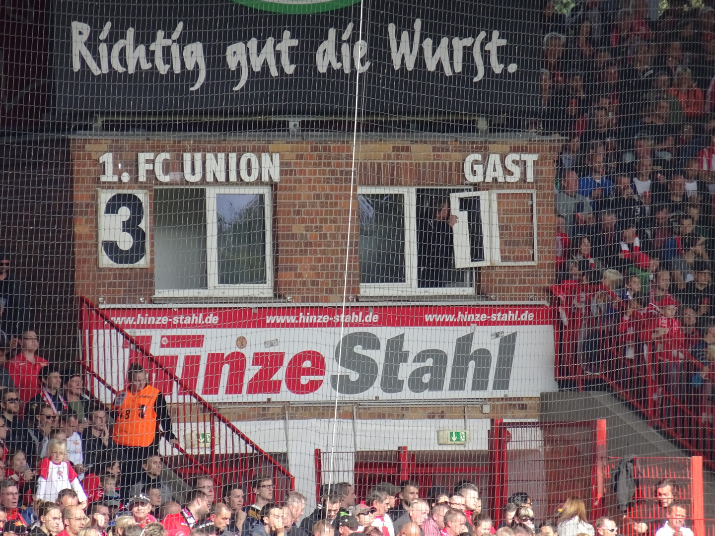 Fussballtradition - Alte Försterei -  Union Berlin - Anzeigetafel