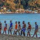 Fußballtraining am Strand 