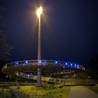 Fußgänger Brücke "blau geblitzt"