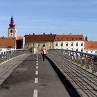 Fußgänger Brücke in Ptuj