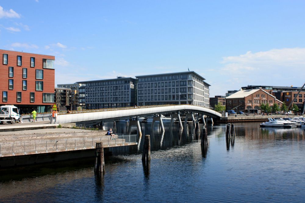 Fußgänger- und Fahrradbrücke in Trondheim