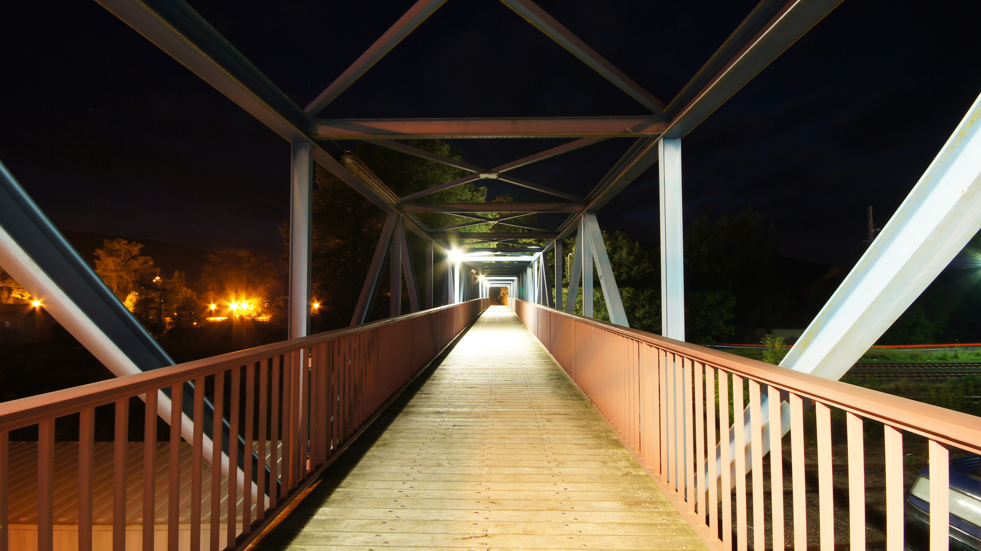 Fußgängerbrücke am Bahnhof Themar