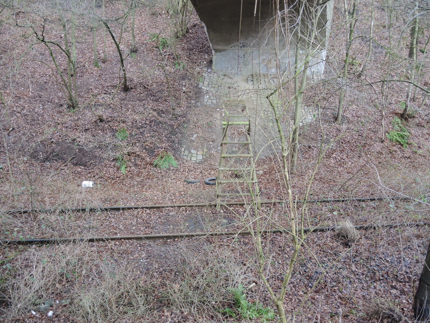 Fußgängerbrücke bei Möhlenhalenbeck 2016 - Bahnstrecke Nienburg - Sulingen