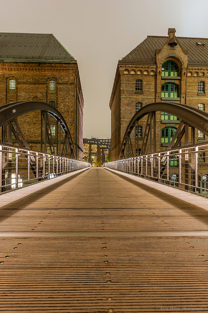 Fußgängerbrücke in der Speicherstadt Hamburg