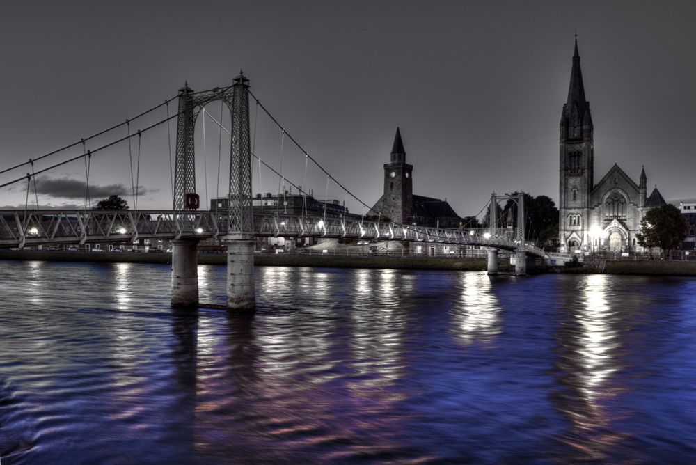 Fußgängerbrücke über den Ness;Inverness/Schottland