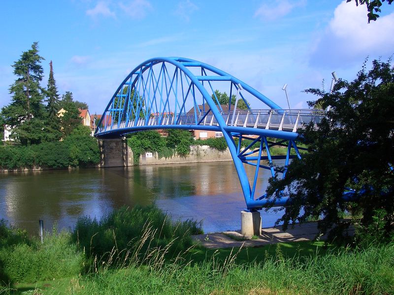 Fussgängerbrücke über die Weser (2)