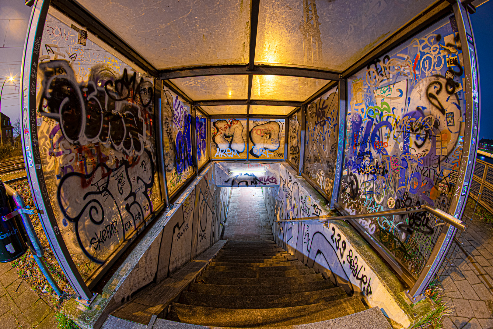 Fußgängertunnel alter Südbahnhof auf der veddel