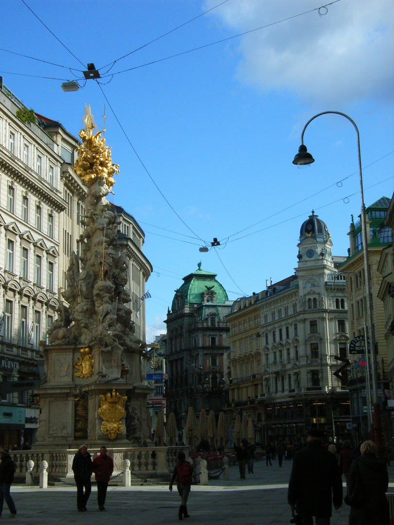 Fußgängerzone 'Graben' mit Pestsäule, Wien