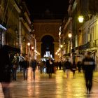 Fußgängerzone Lissabon bei Nacht