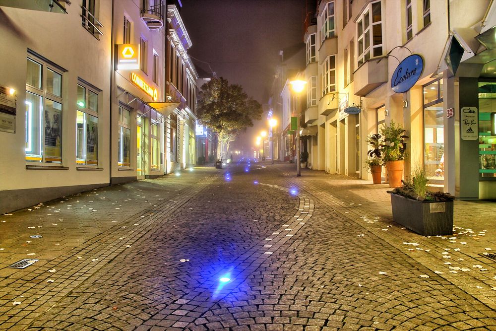 Fussgängerzone Vegesack bei Nacht