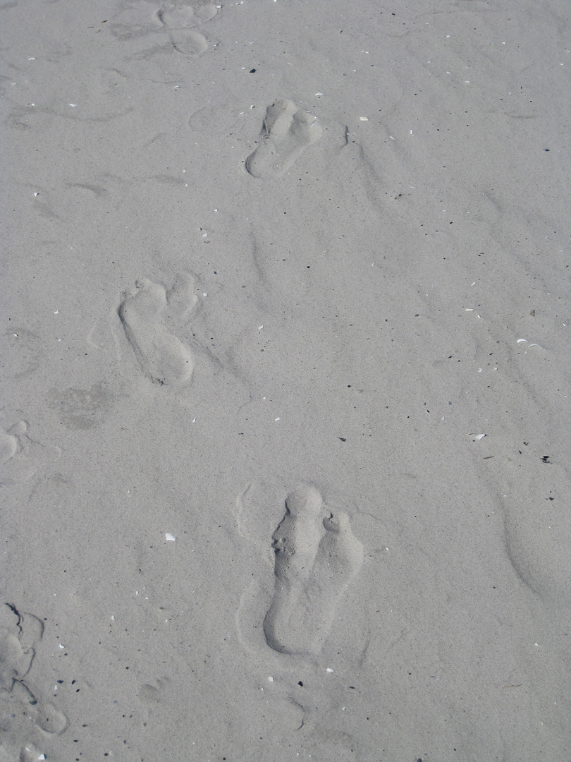 Fußmodel, Fußabdrücke, Strand, Füße