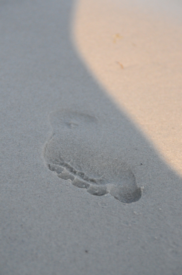 Fußspur im Sand