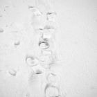 Fußspur im Schnee