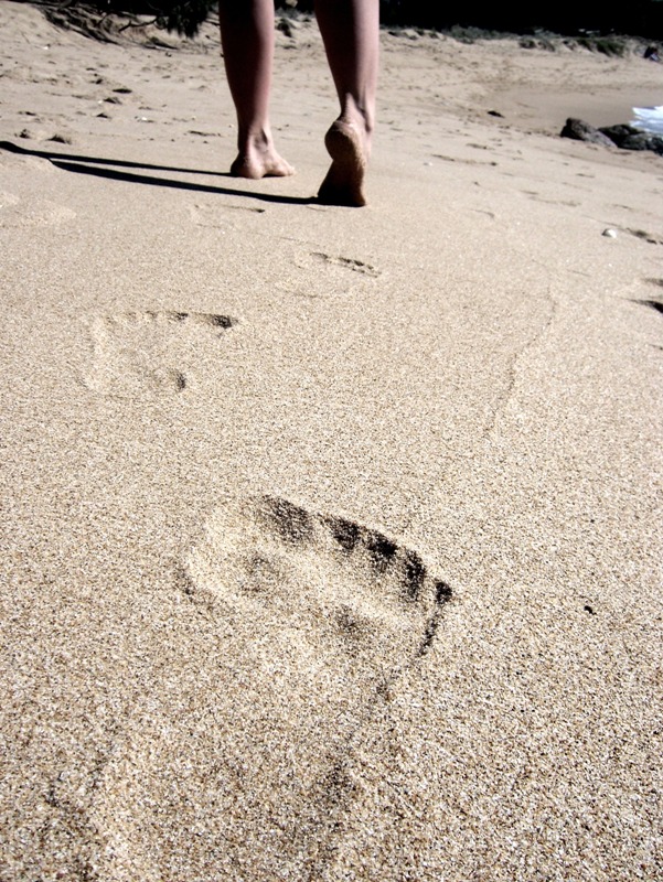 Fußspuren im Sand