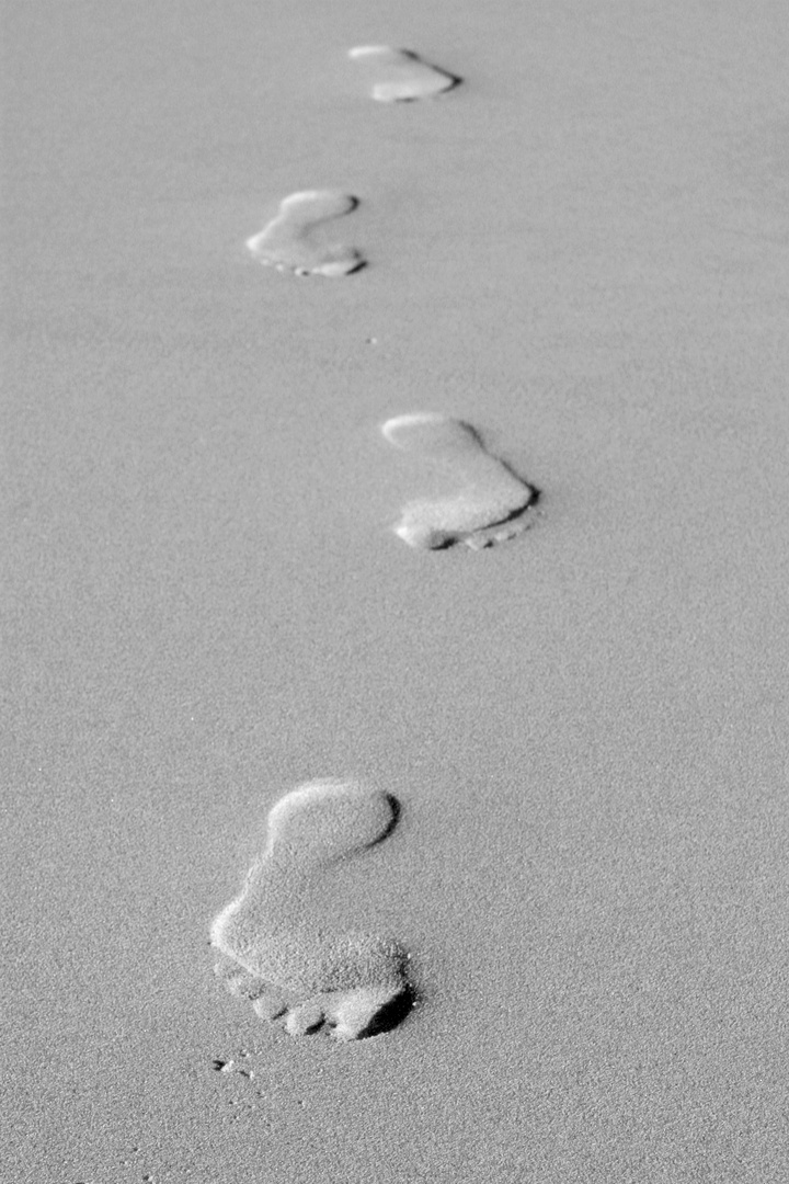 Fußspuren im Sand