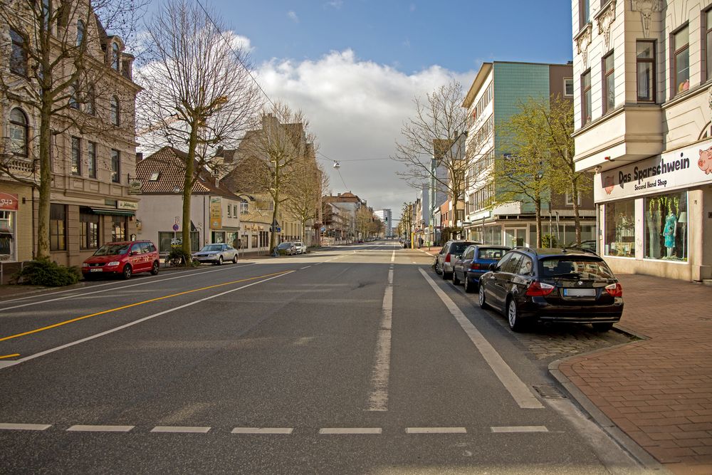 G 18 - Coronazeit - Die Hauptverkehrsader Hafenstraße.