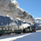 G 4/5 108 'Engiadina' am 23.02.2014 kurz vor Disentis