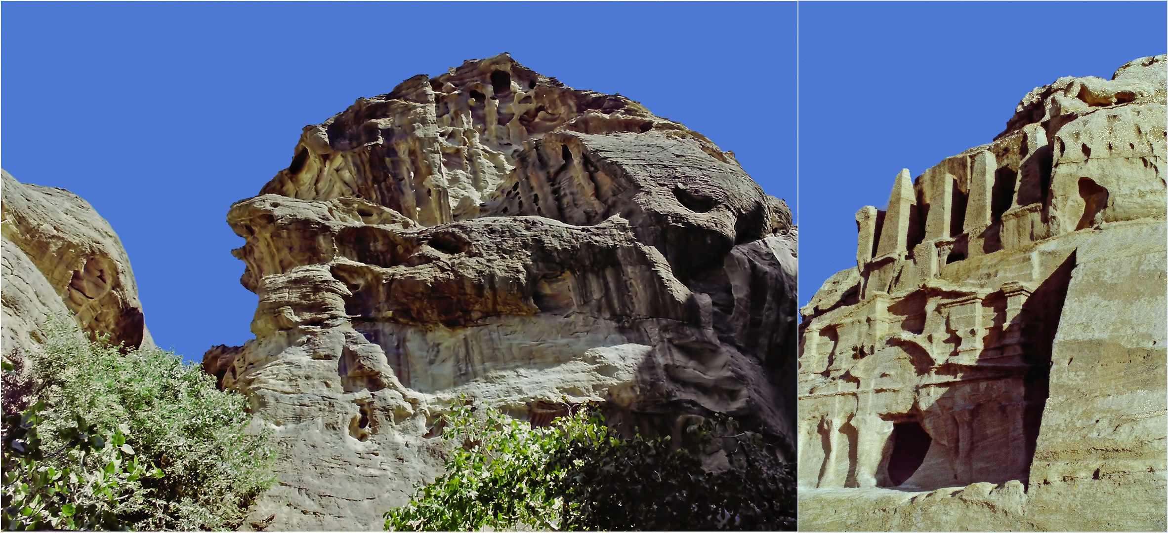 Gaïa (Petra) Tombeaux et rochers