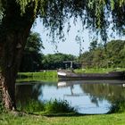 Gabarre auf Kanal neben der Dordogne...