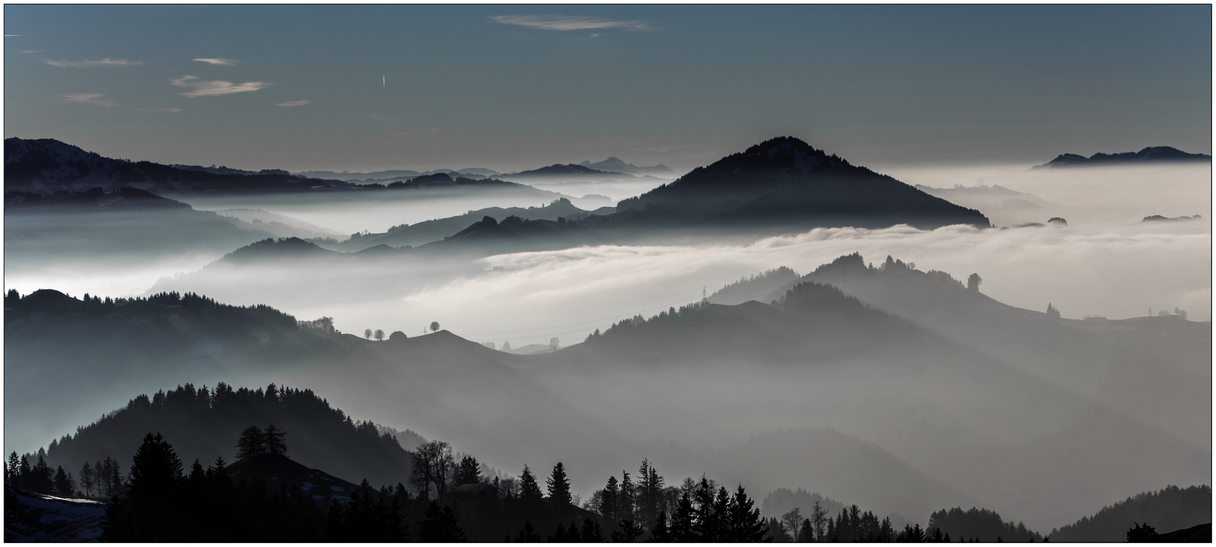 Gäbris über dem Nebel