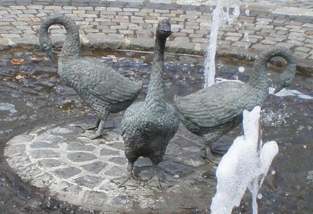 Gänsebrunnen in Nerchau (Sachsen)