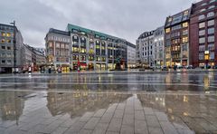 Gänsemarkt im Regen