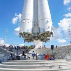 Gagarins Rakete "Wostok" als Konzertkulisse
